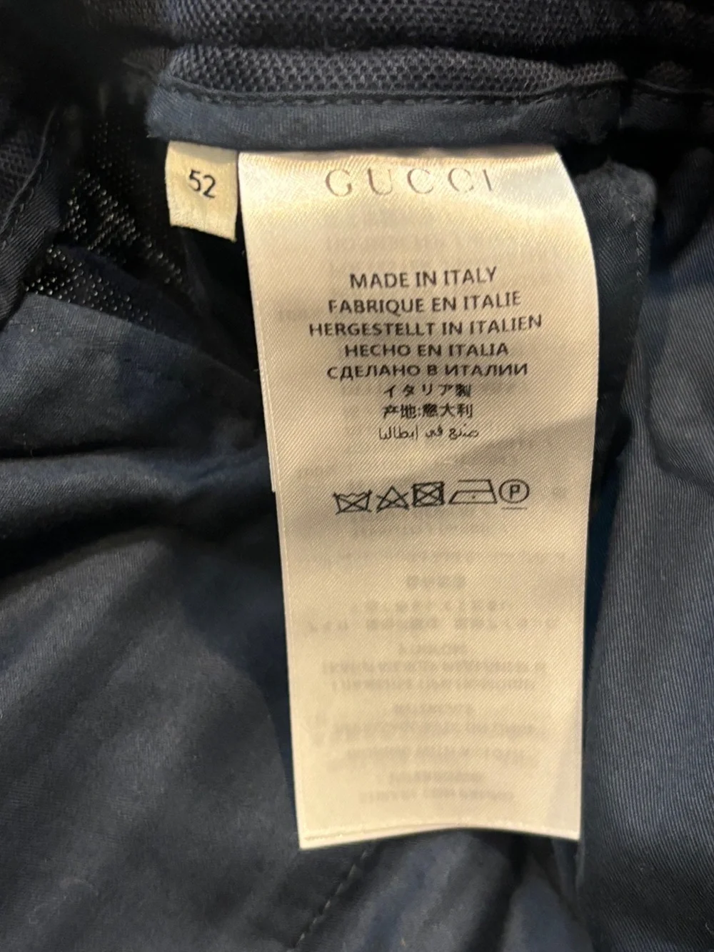 Gucci Logo Tape Runway Pants Midnight Navy Red🔥